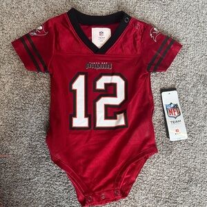 NFL Red Tampa Bay Buccaneers Infant Jersey Onesie- 18 mos